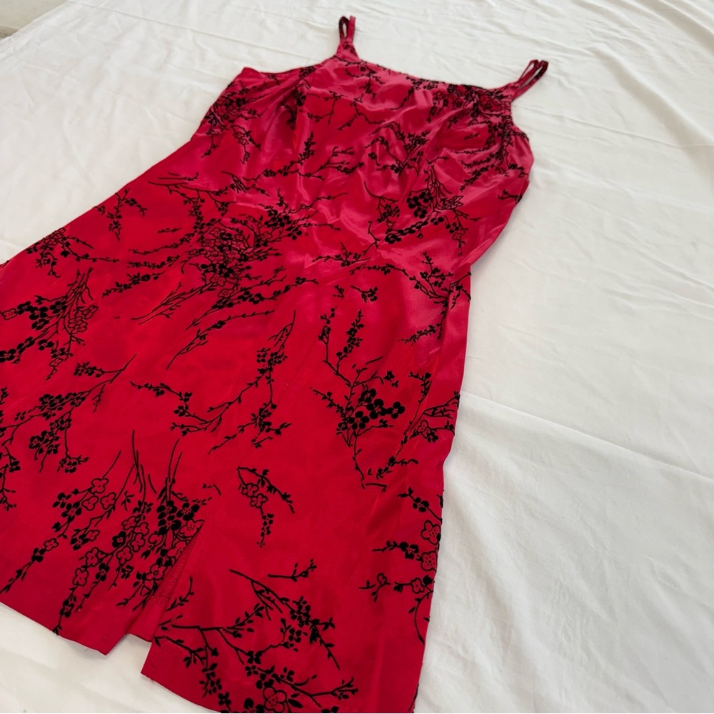 Vintage Y2K Red Floral Mini Dress Byer Too! California Size 5 – Velvet‎ Slip